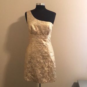Karlie: gold cocktail dress